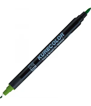 Zig Kurecolor Fine & Brush for MANGA Marker Çizim Kalemi 505 May Green