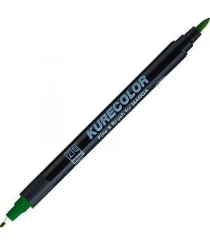 Zig Kurecolor Fine & Brush for MANGA Marker Çizim Kalemi 508 Green