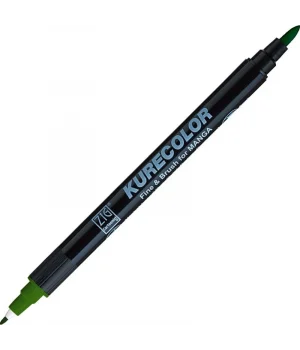 Zig Kurecolor Fine & Brush for MANGA Marker Çizim Kalemi 567 Deep Green