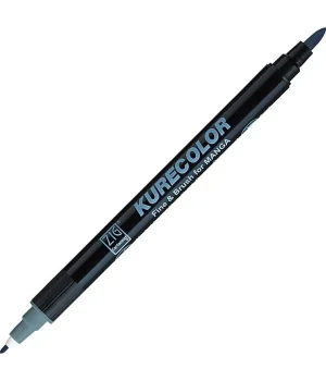 Zig Kurecolor Fine & Brush for MANGA Marker Çizim Kalemi 824 Blue Gray