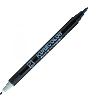 Zig Kurecolor Fine & Brush for MANGA Marker Çizim Kalemi 826 Blue Gray 3