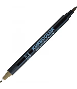 Zig Kurecolor Fine & Brush for MANGA Marker Çizim Kalemi 838 Mid Gray