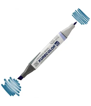 Zig Kurecolor Twin S Grafik Çizim Marker Kalemi 339 Peacock Blue