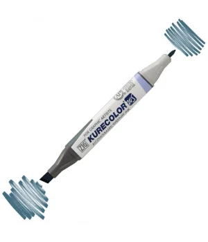 Zig Kurecolor Twin S Grafik Çizim Marker Kalemi 827 Blue Gray 4
