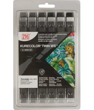 Zig Kurecolor Twin S Marker Kalem Seti 12 Renk COOL GRAY COLORS