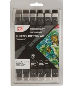 Zig Kurecolor Twin S Marker Kalem Seti 12 Renk WARM GRAY COLORS