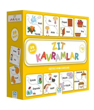 Zıt Kavramlar Eğitici Oyun Kartları