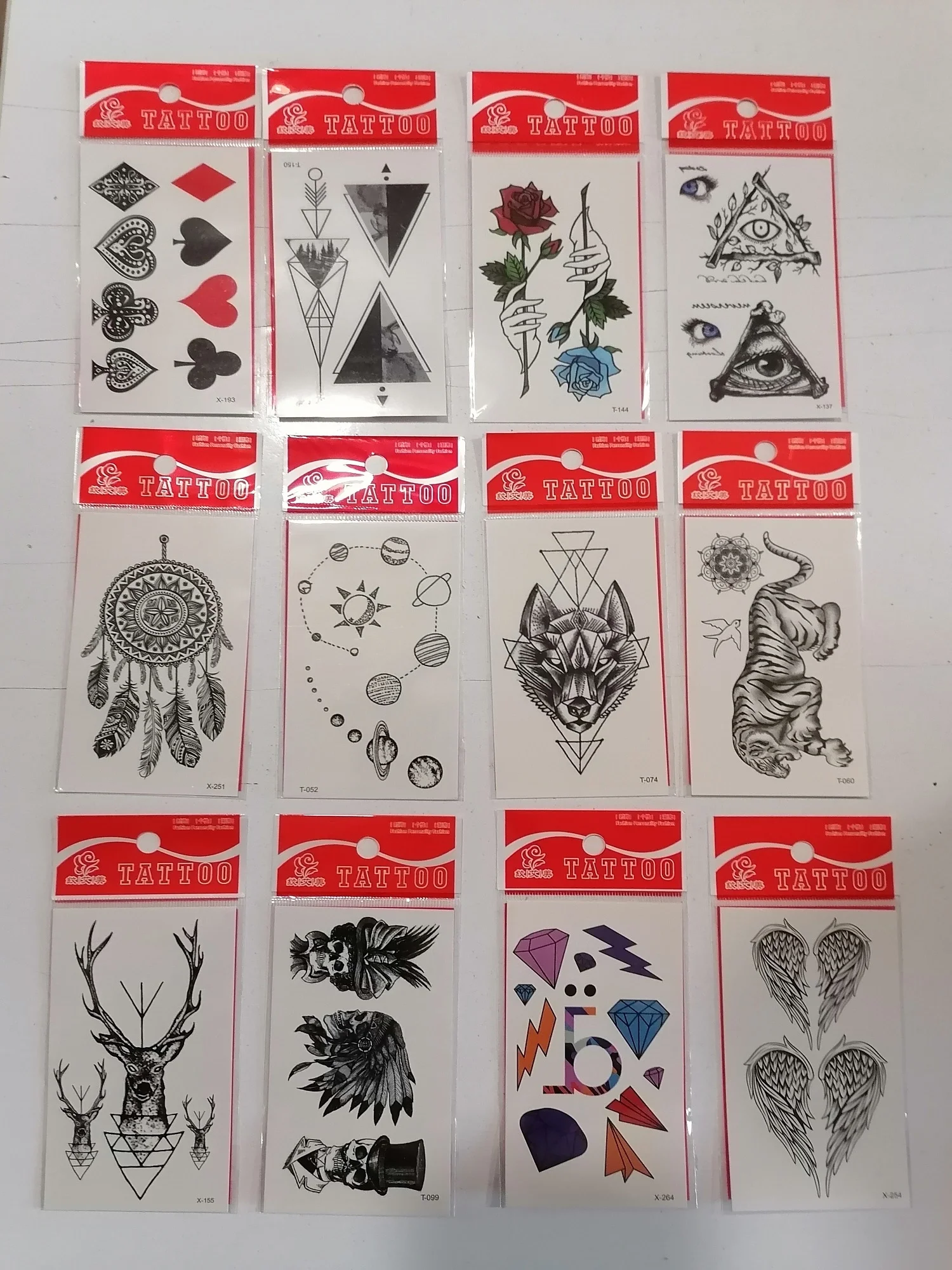 12 Adet Birden Minimal Yapıştırma Dövme Model 4