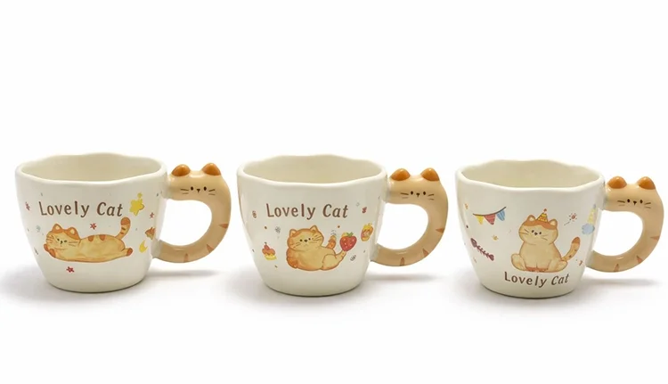 3D Kedi Figürlü Kupa Bardak Alk5036