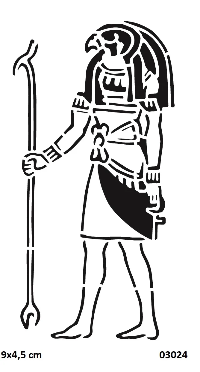 Antik Mısır Tanrı Thoth Geçici Dövme Şablonu