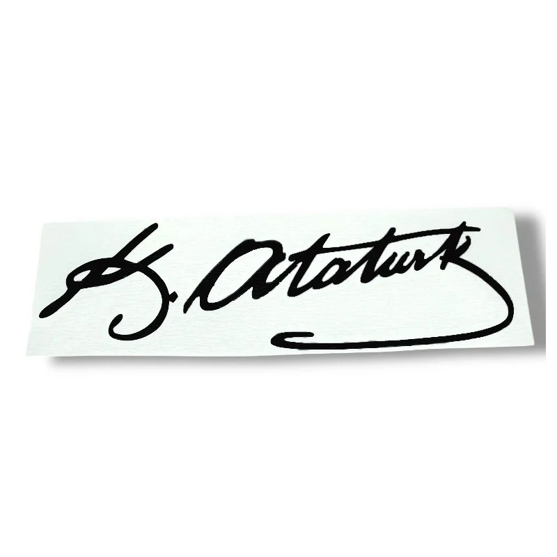 Atatürk İmza Sticker 2'li ( 24 cm)