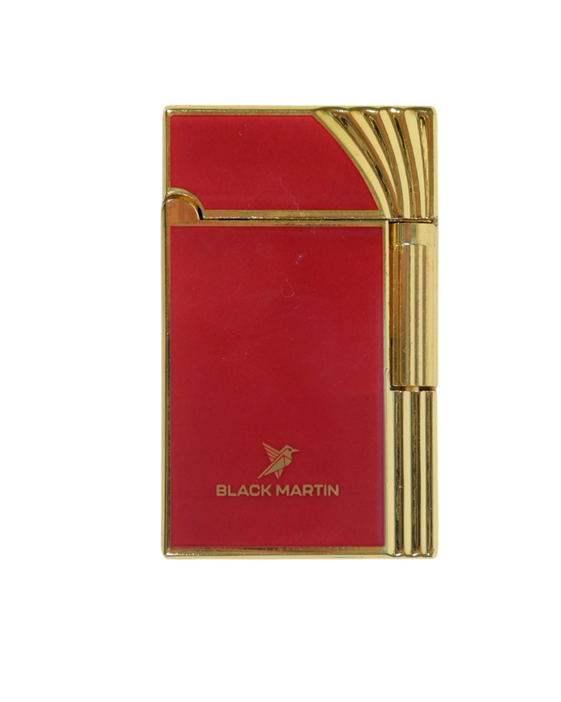 Black Martin Soft Flame Çakmak Bordo-Gold BM444 - Parmida