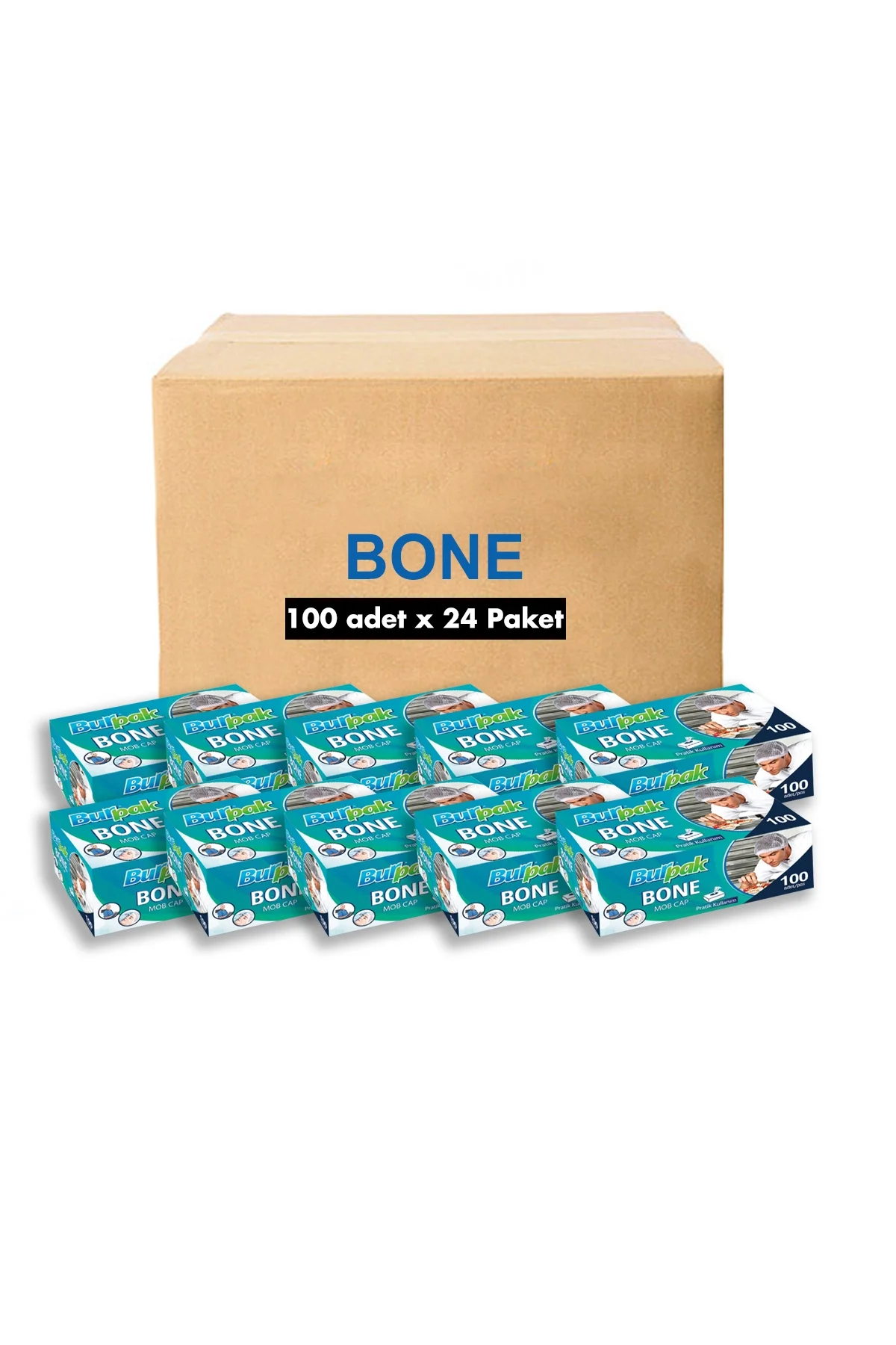 Burpak Kutulu Bone 16inch 2400 Adet (Koli)