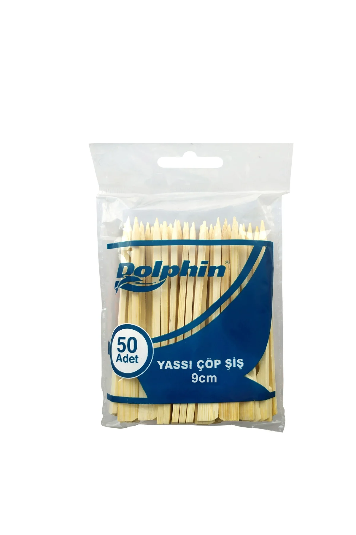 Dolphin Yassı Çöp Şiş 9 cm 50 Adet