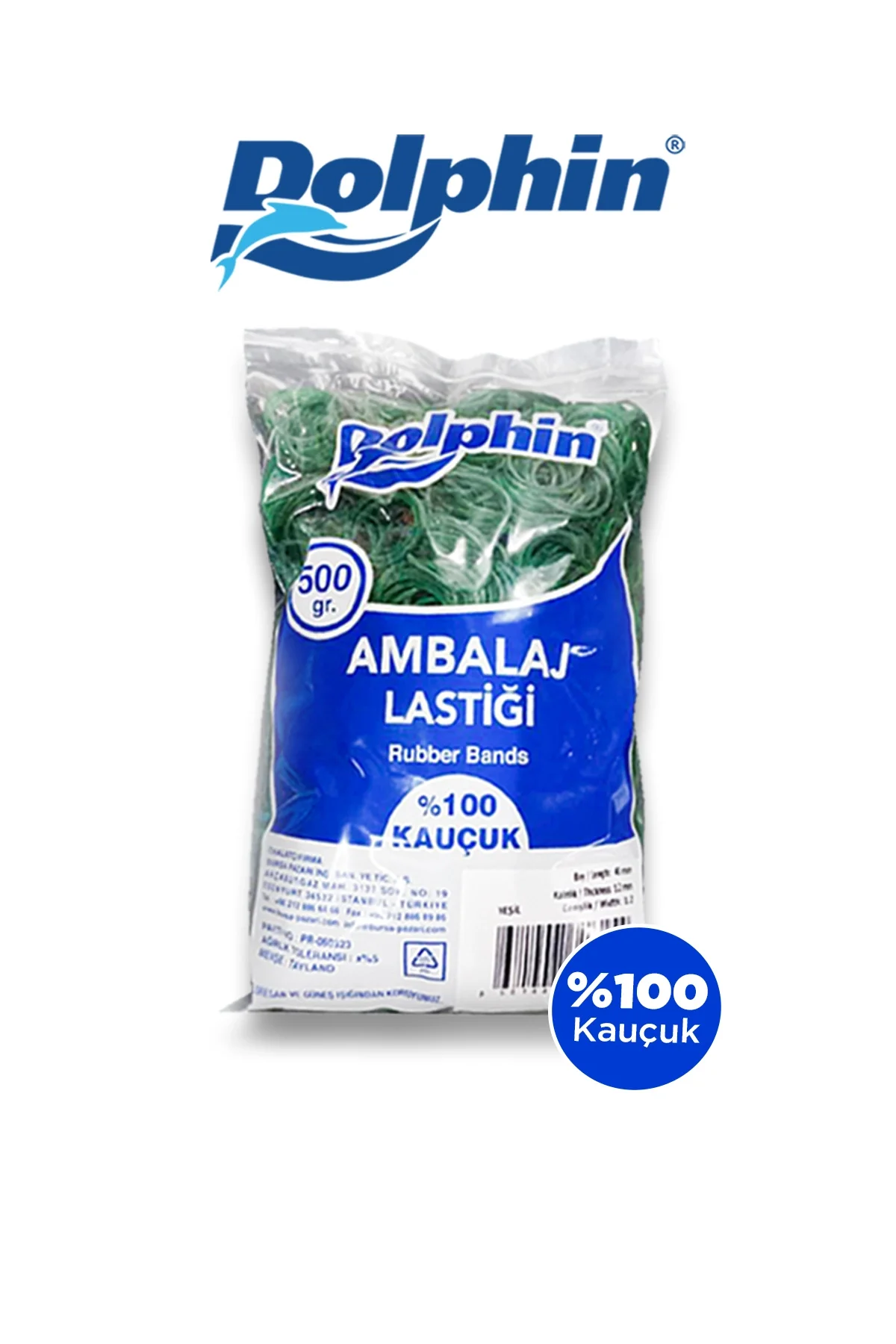 Dolphin Kauçuk Lastik Yeşil 40 mm x 500 gr