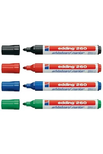 Edding E-260 Beyaz Tahta Kalemi 4'Lü ***