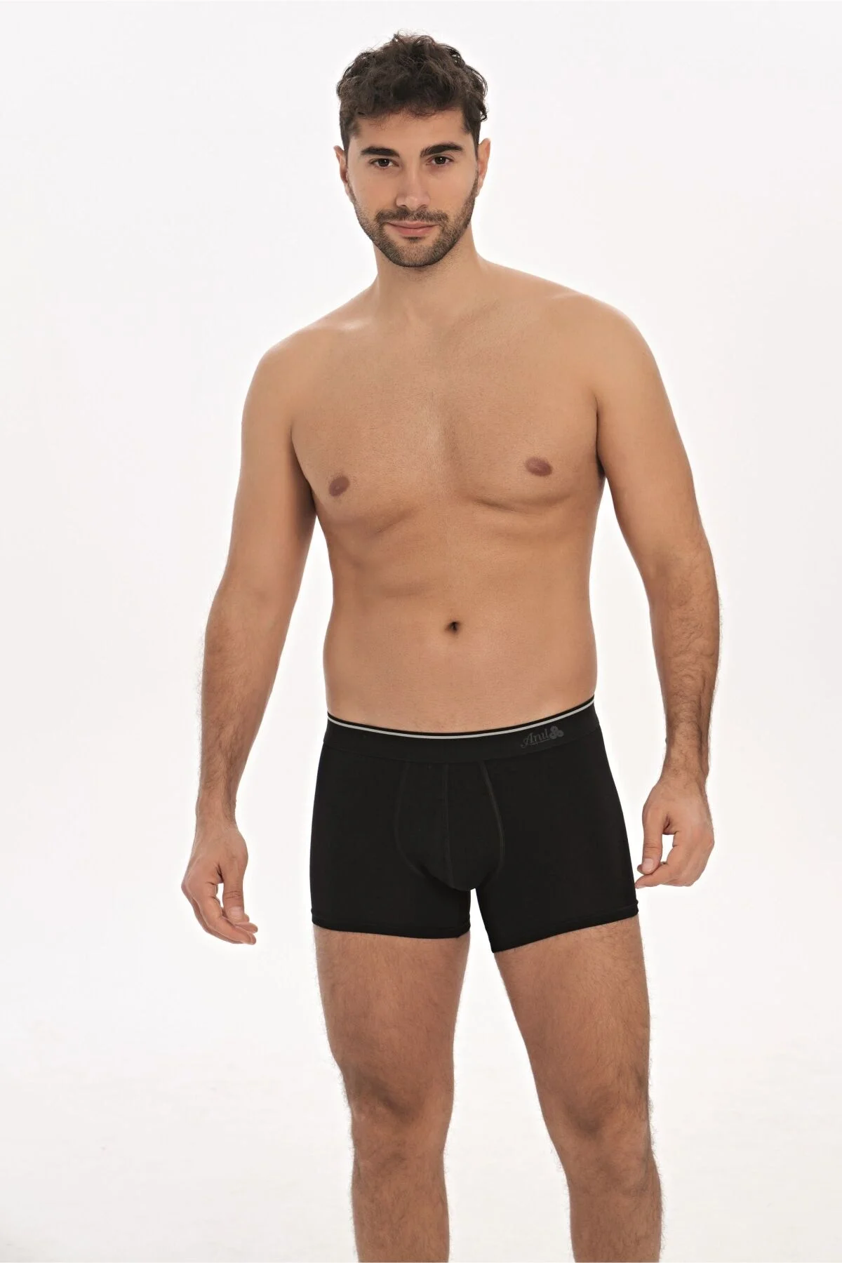 Erkek Pamuklu Geniş Bel Lastikli Klasik Bokser (0066)