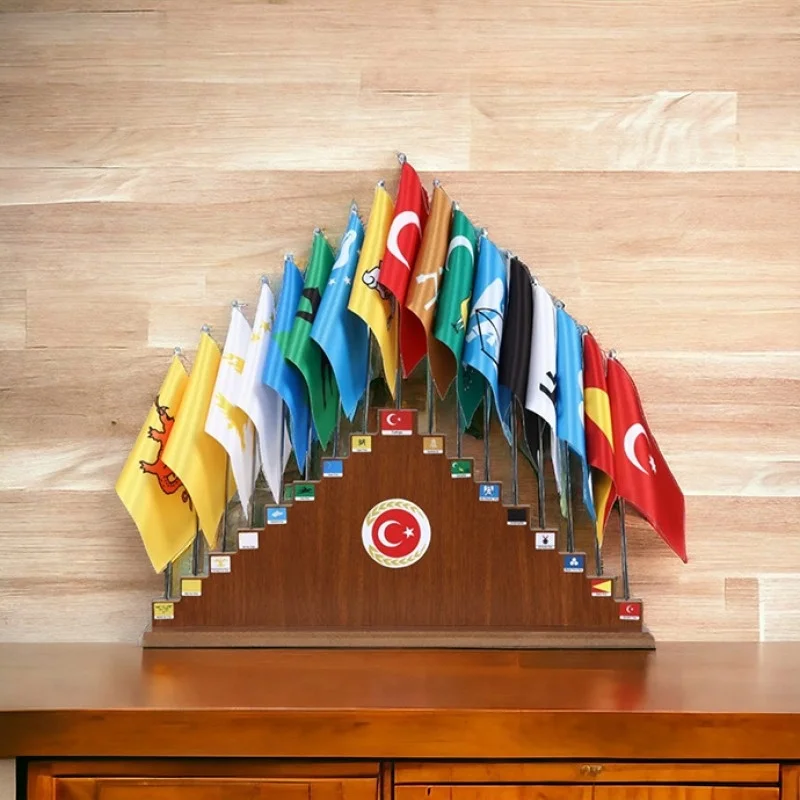 Eski Türk Devletleri Masa Bayrak Seti (17'li )