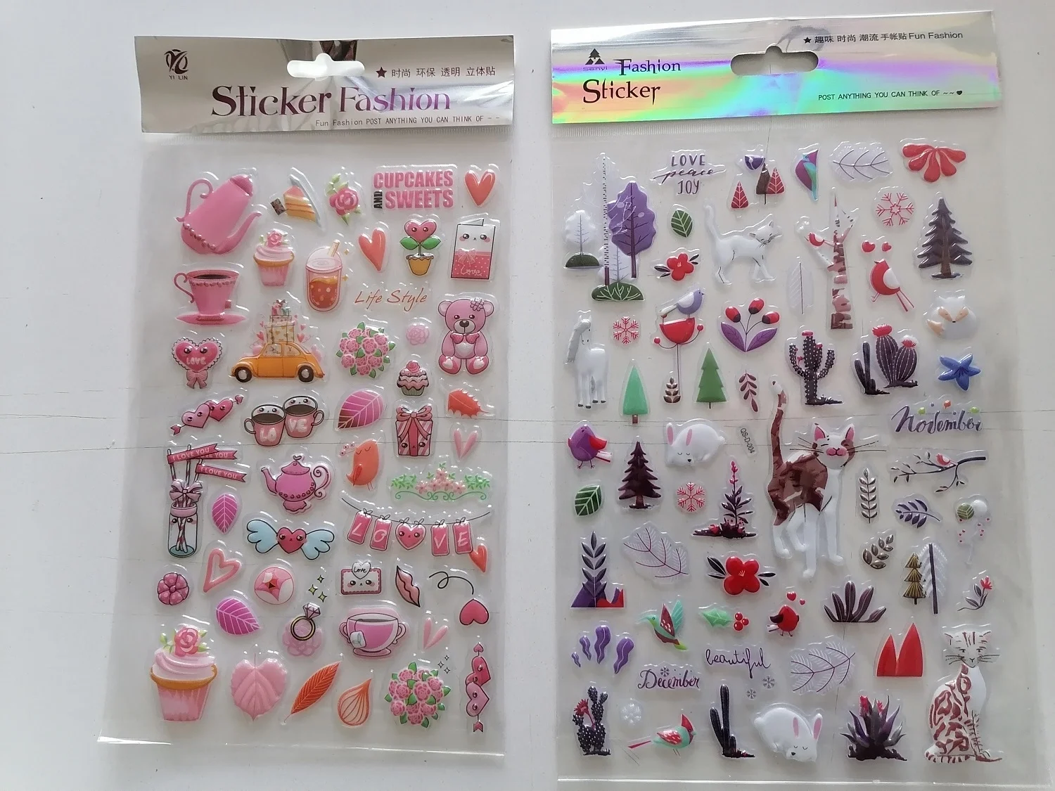 Ev hayatı 3D Kabartmalı Sticker Çıkartma seti