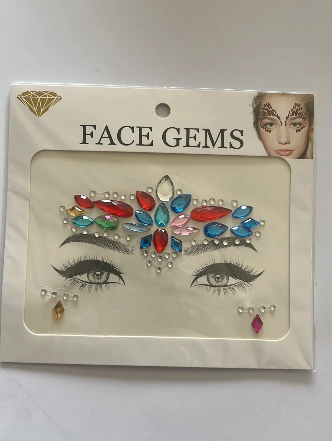 Face Gems Kristal Yüz Taşı Model 18