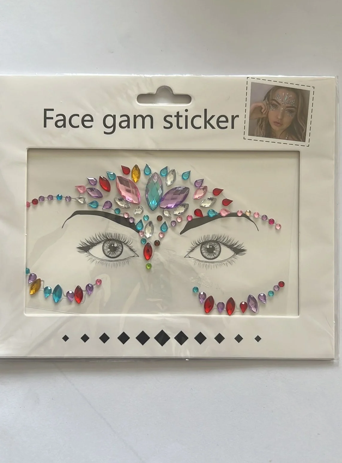 Face Gems Kristal Yüz Taşı Model 19