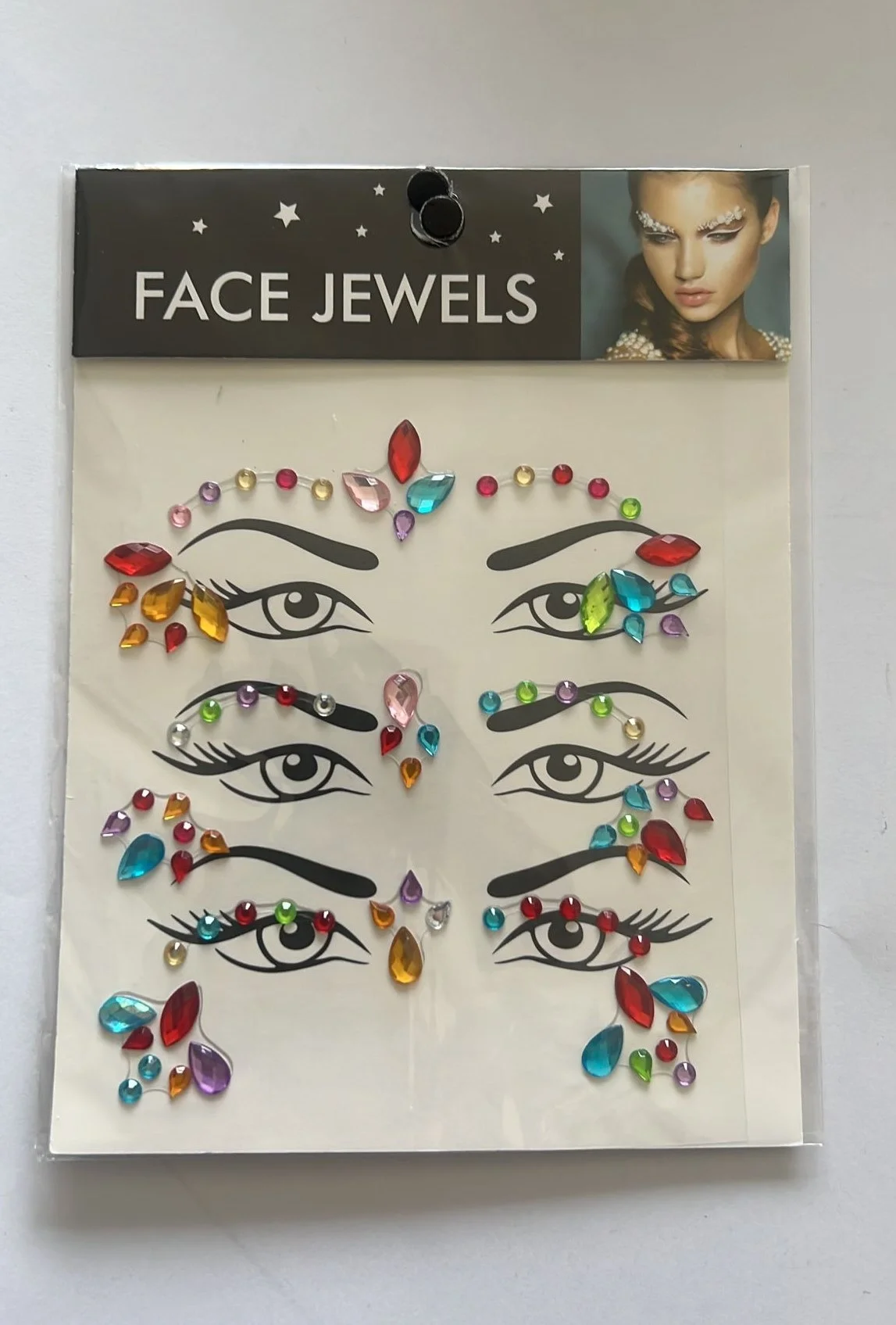 Face Gems Kristal Yüz Taşı Model 22