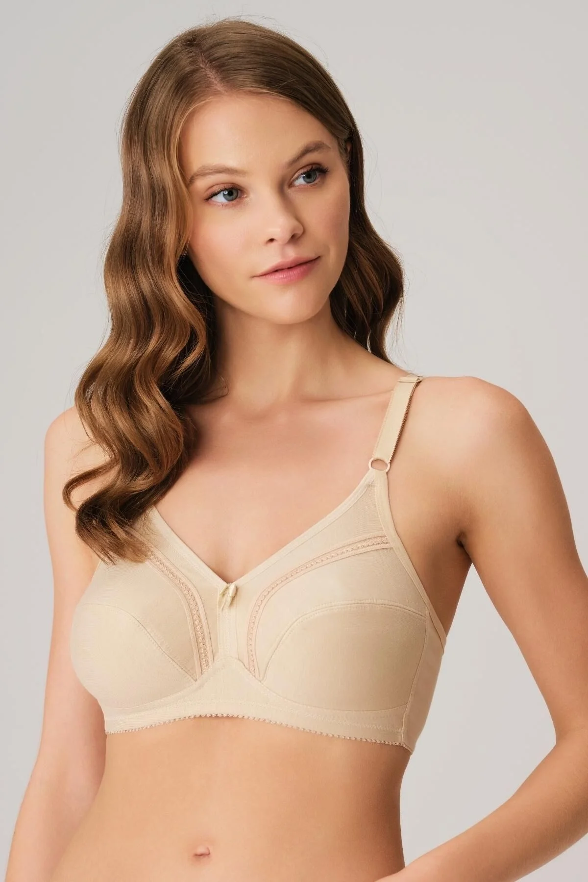 Kadın Pamuklu Balensiz Desteksiz Dolgusuz Toparlayıcı Küçültücü Sütyen (3714)