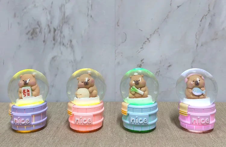 Kapibara Capybara Tasarımlı Işıklı Kar Küresi Alk5022
