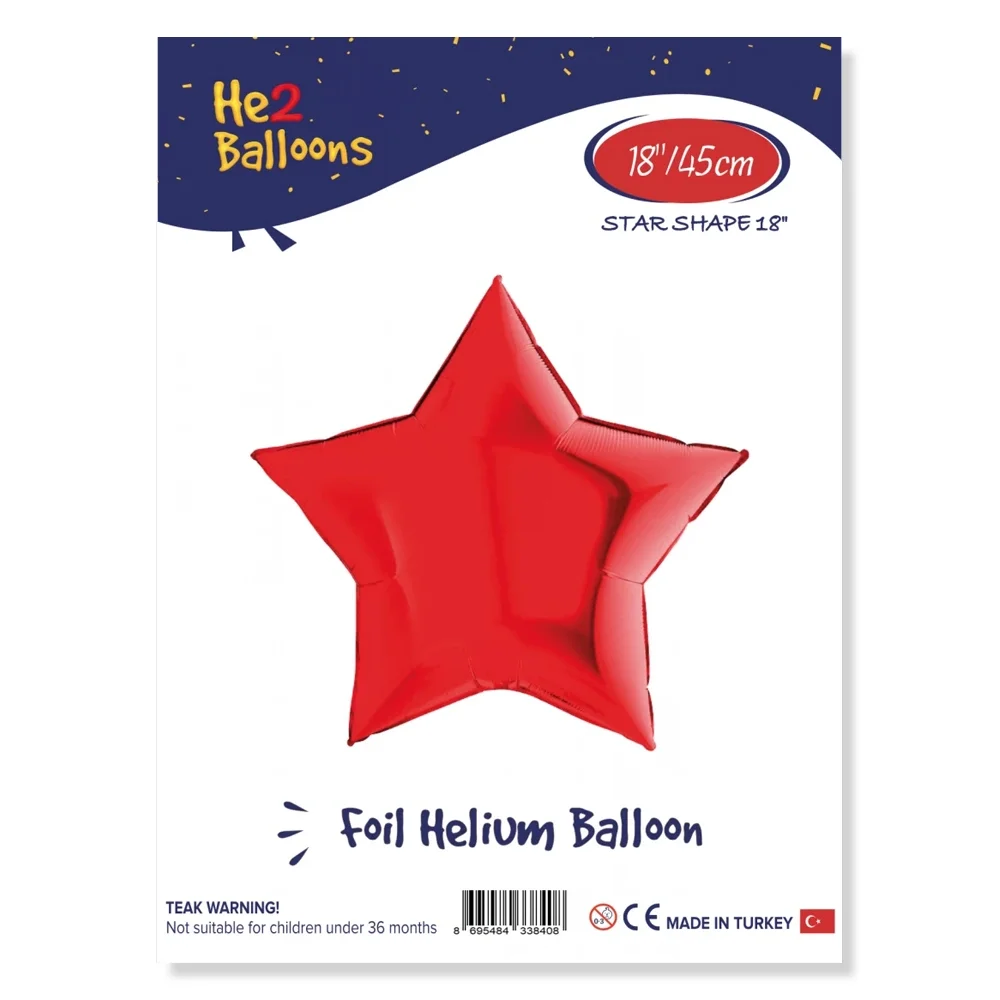 Kırmızı Yıldız Folyo Balon 18"