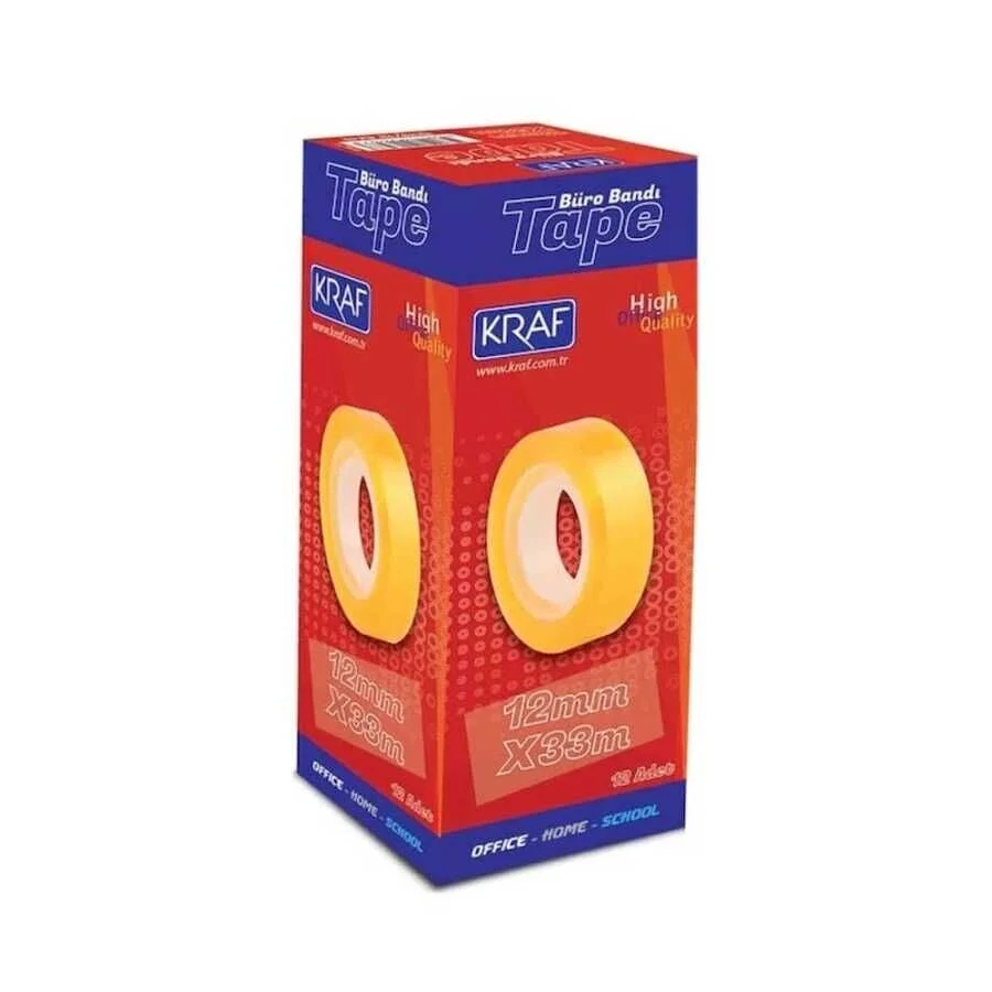Kraf Selobant 12 mm. x 33 mt. 12'li Kutu