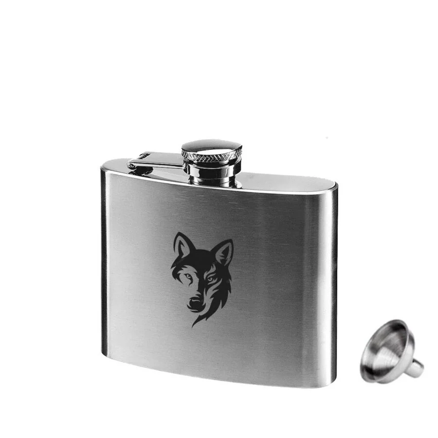 Kurt Desen Paslanmaz Çelik Cep İçki Matara Krom 5oz 150ml