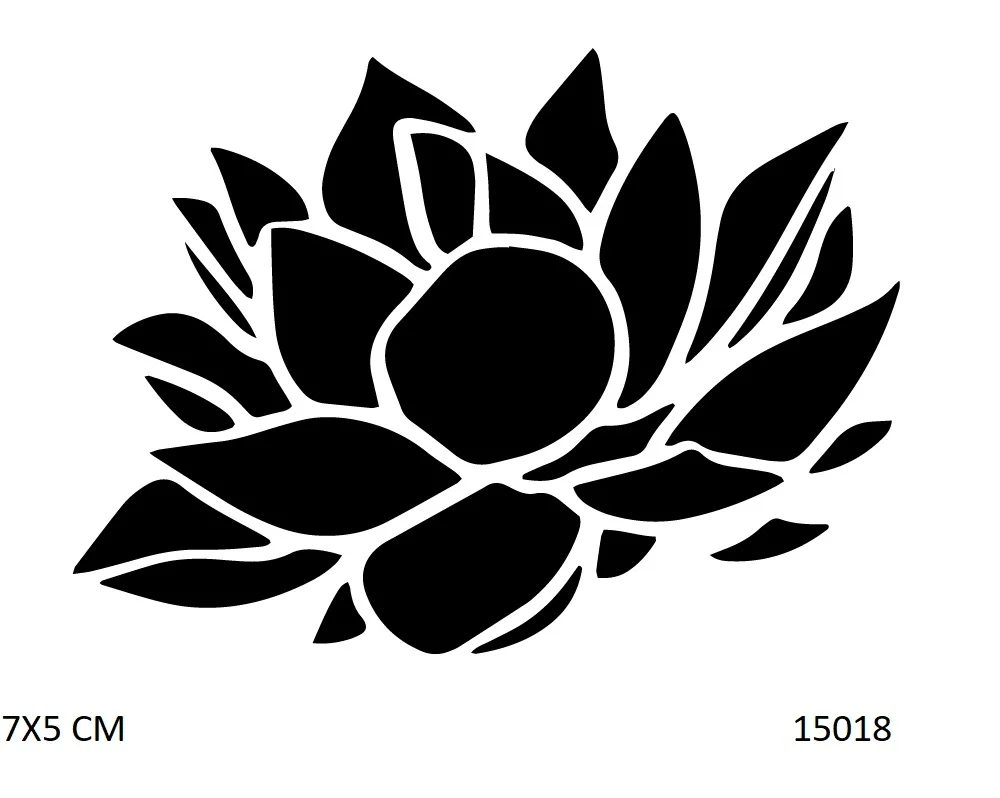 Lotus Çiçeği Geçici Dövme Şablonu