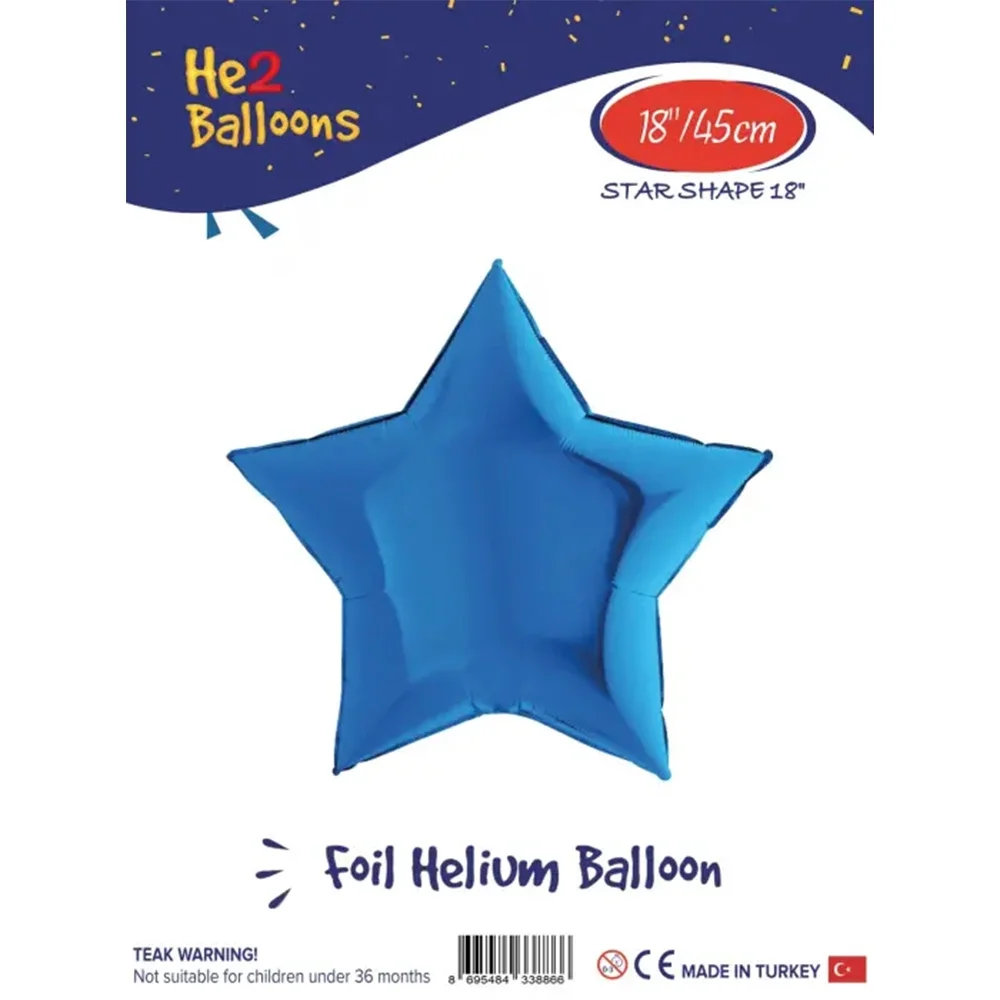 Mavi Yıldız Folyo Balon 18"