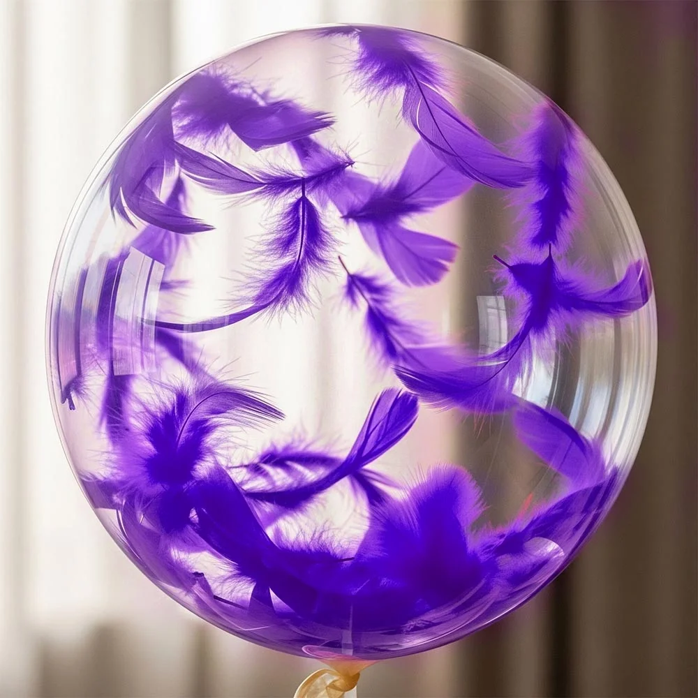 Mor Balon Süsleme Tüyü