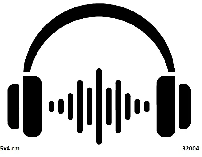 Müzik Ritim Geçici Dövme Şablonu
