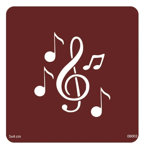 Nota Müzik Geçici Dövme Şablonu
