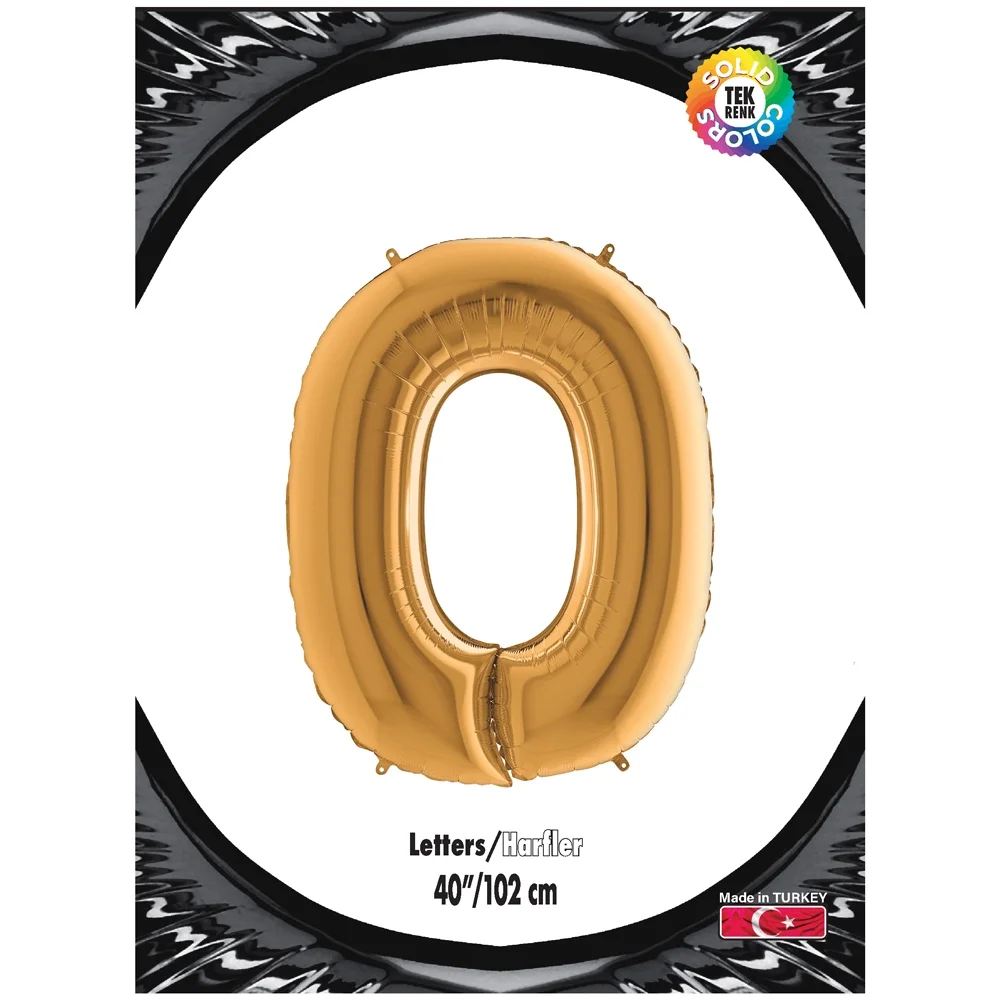 O Harf Altın Folyo Balon 40"