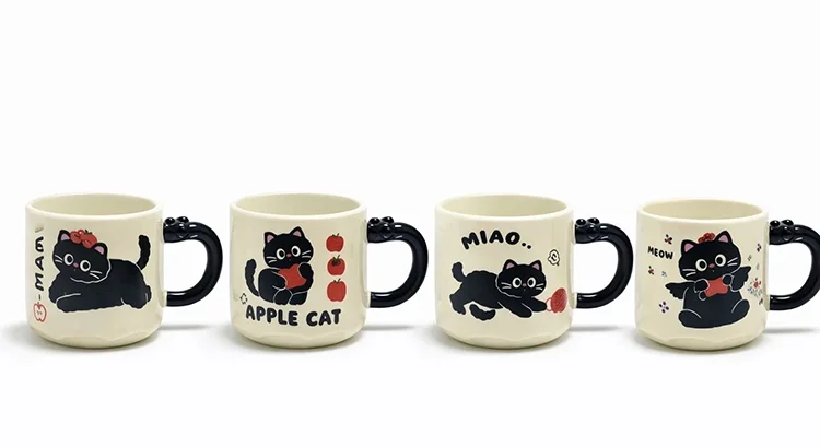 Özel Tasarım 3D Kedi Figürlü Kupa Bardak Alk5032