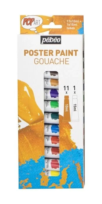Pebeo Pop Art Guaj Boya Seti 12 Renk