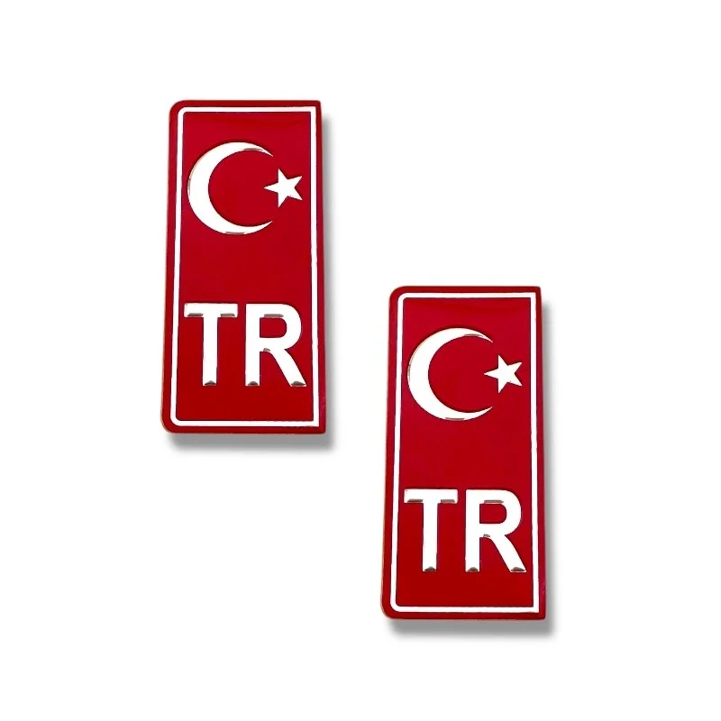 Plaka Tr 2'li Sticker (4X10 cm)
