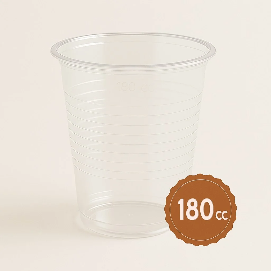 Plastik Bardak İnce Şeffaf 180 cc 100 Adet