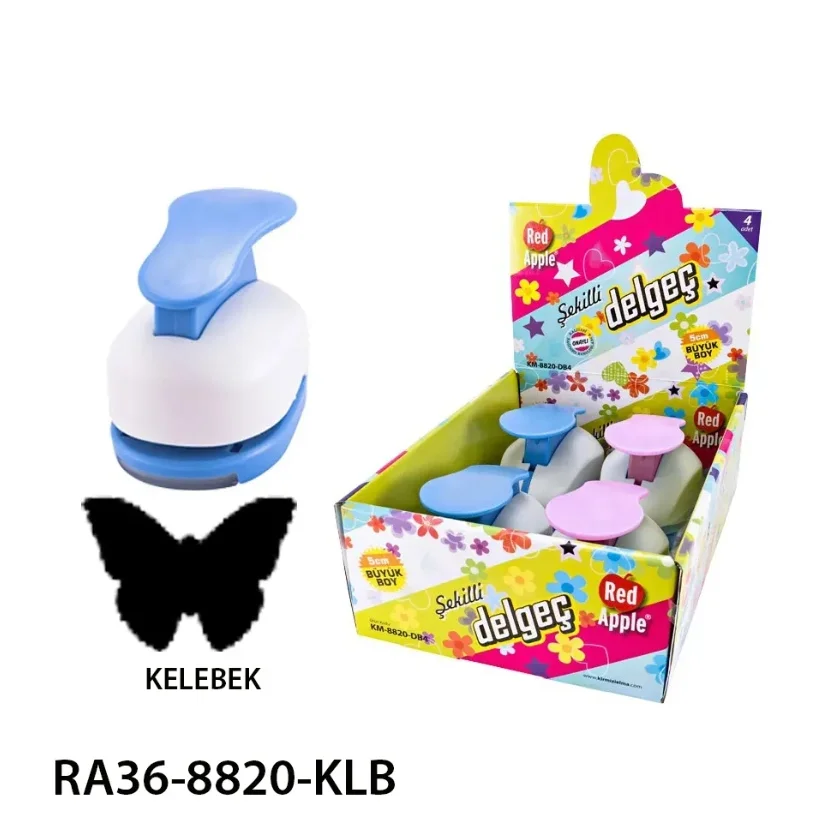 Red Apple Mega Boy Şekilli Delgeç Şekilgeç 2'' (5 cm.) KELEBEK