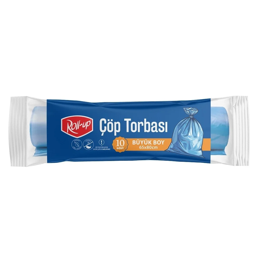 Roll-up Çöp Torbası Büyük Boy 65*80 cm 10 Adet