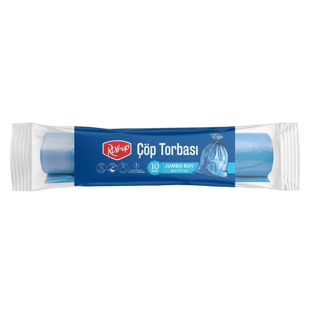 Roll-up Çöp Torbası Jumbo Boy 80*110 cm 10 Adet