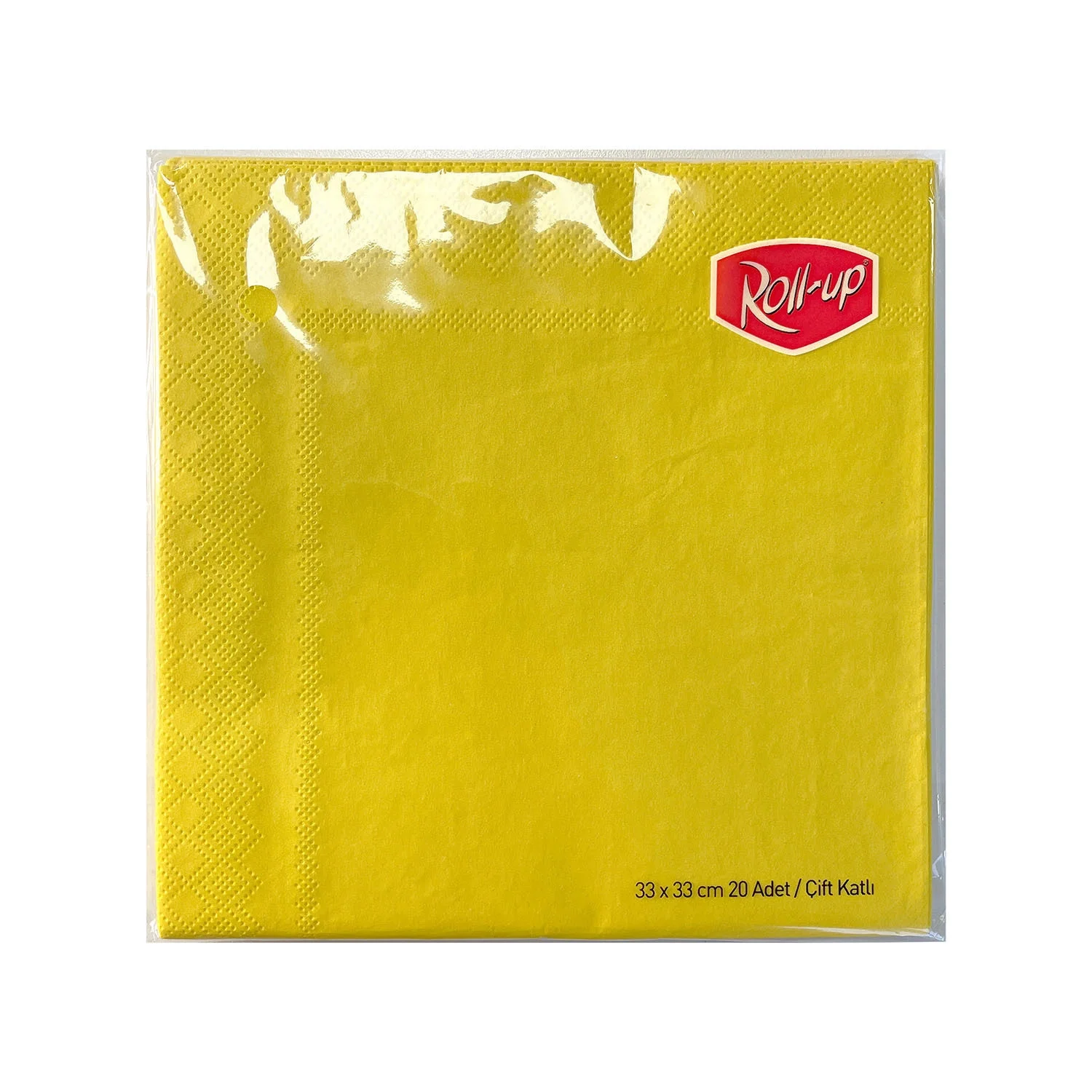 Roll-Up Kağıt Peçete Sarı 33 * 33 cm 20 Adet