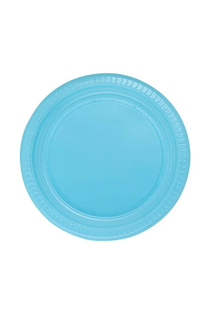 Roll-Up Plastik Tabak Açık Mavi 22 cm 25 Adet