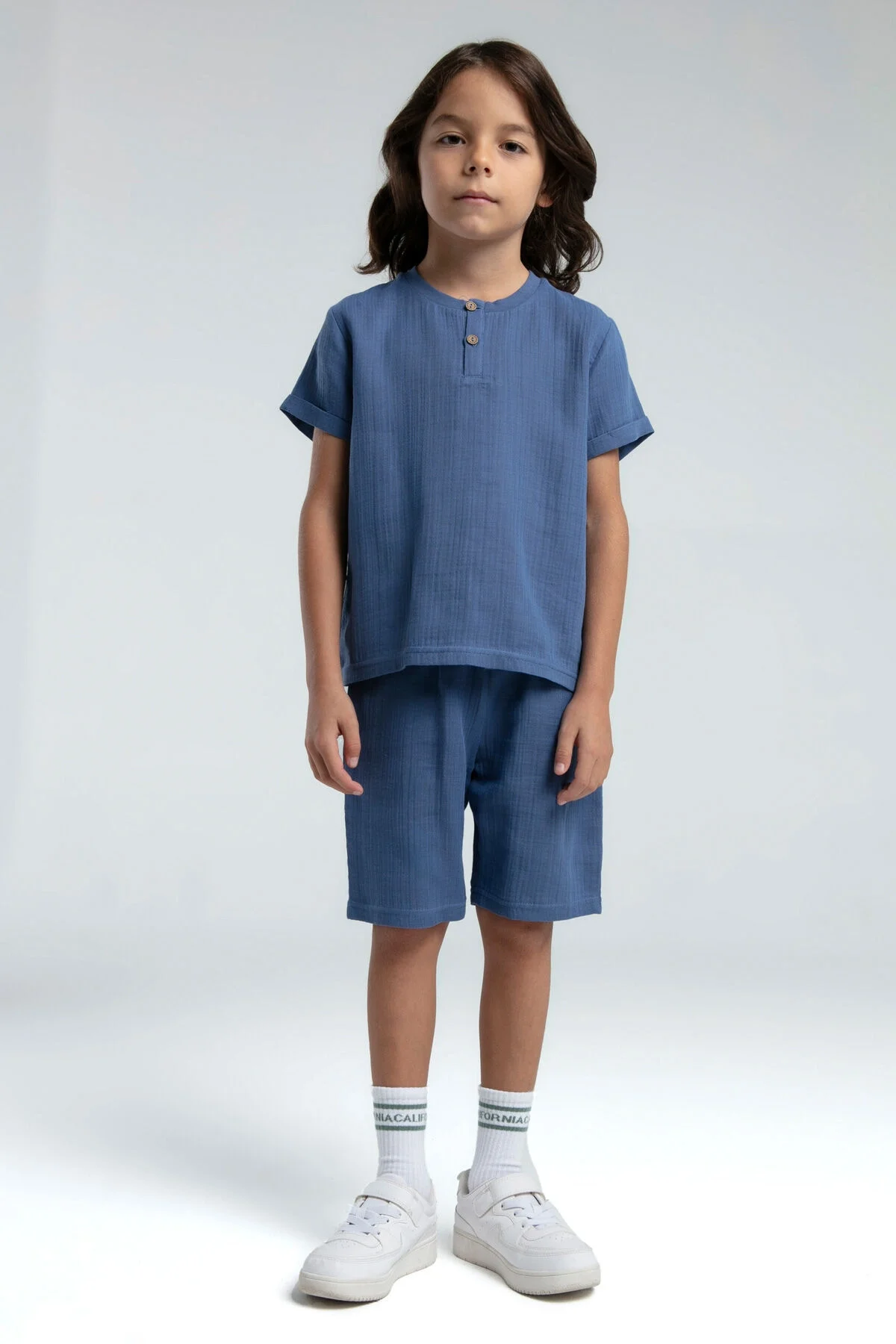 Rolypoly Erkek Çocuk Mavi Bermuda Takım