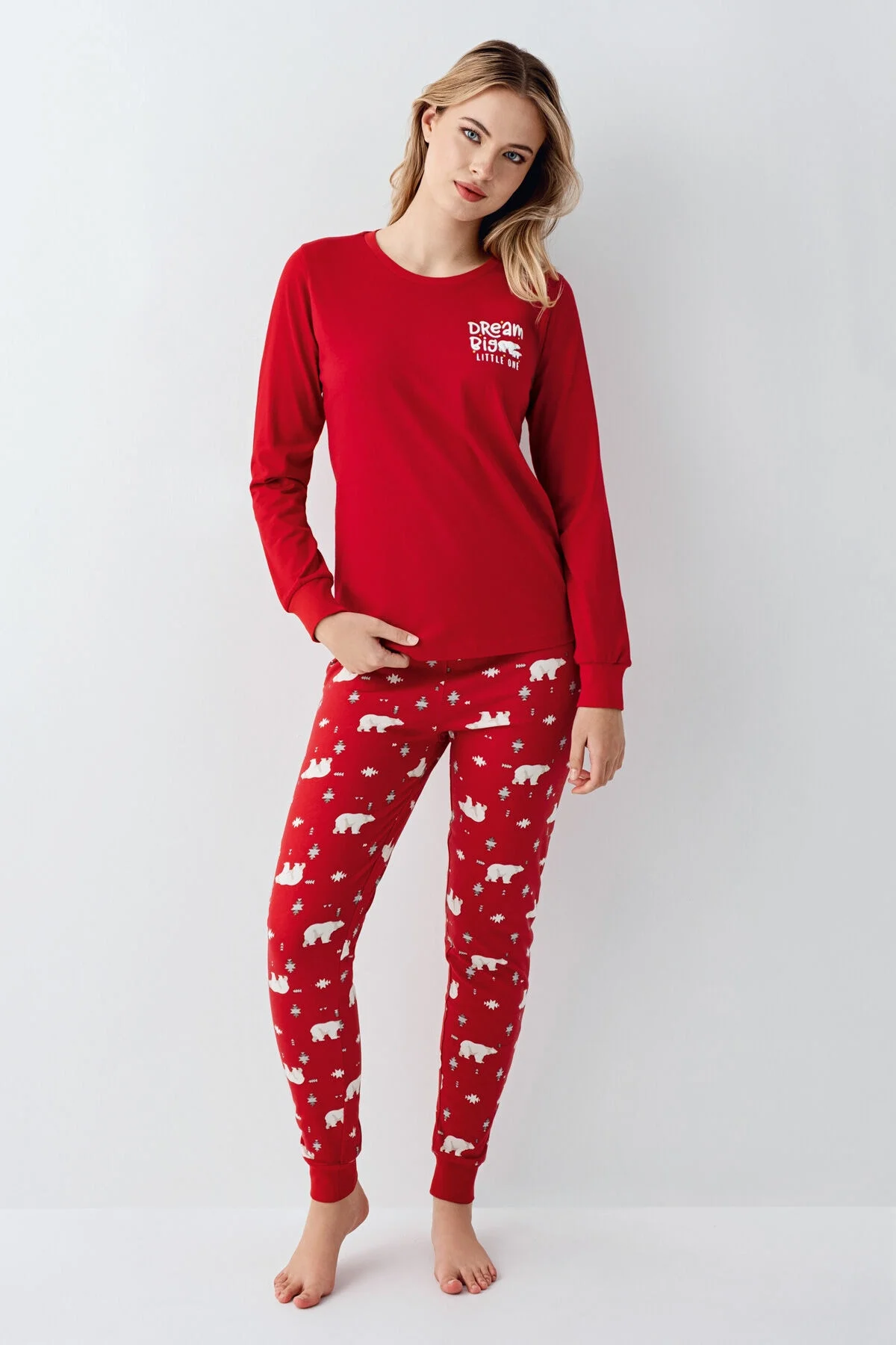 Rolypoly Kadın Kırmızı Pijama Takımı