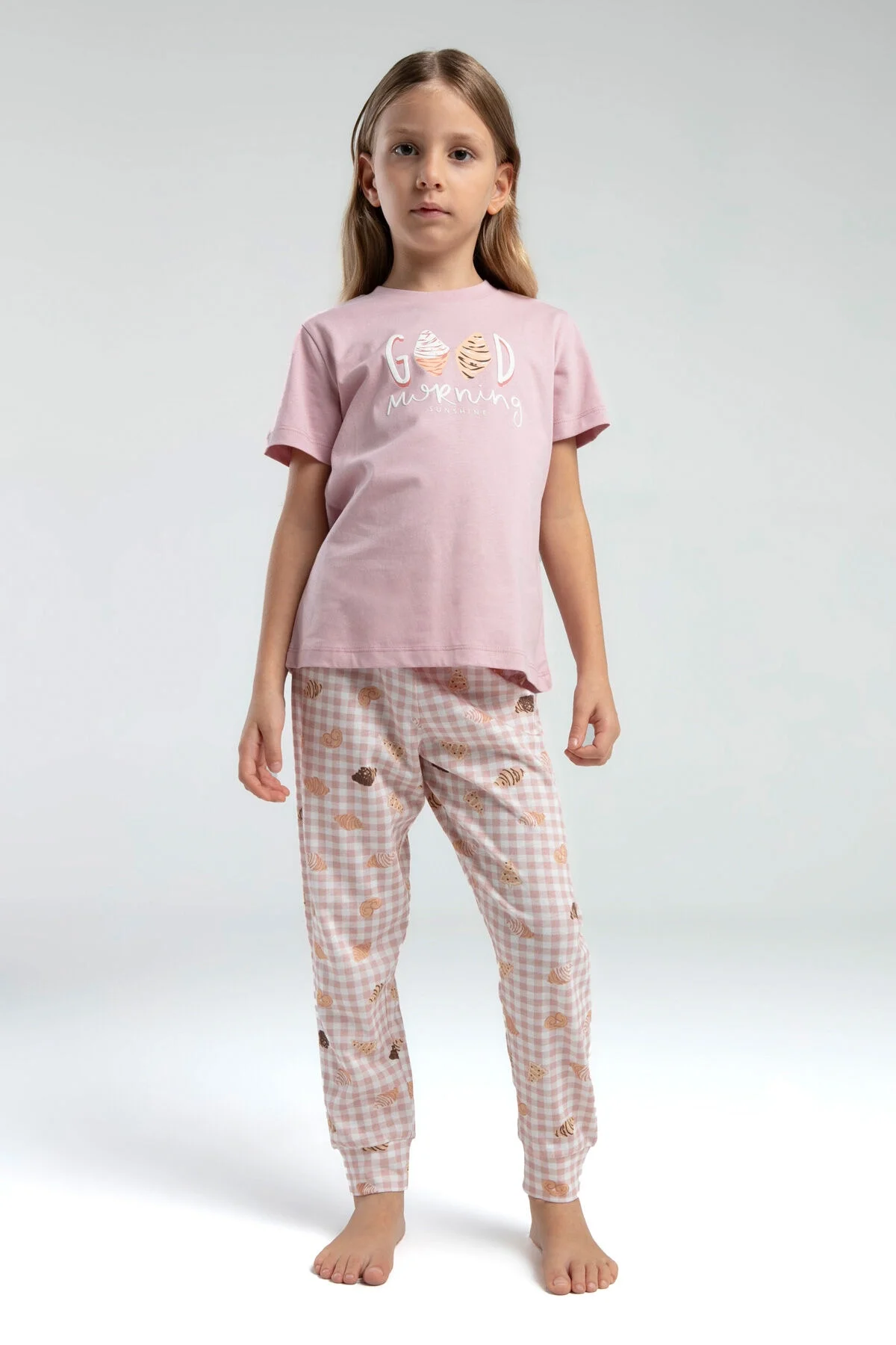 Rolypoly Kız Çocuk Pembe Pijama Takımı