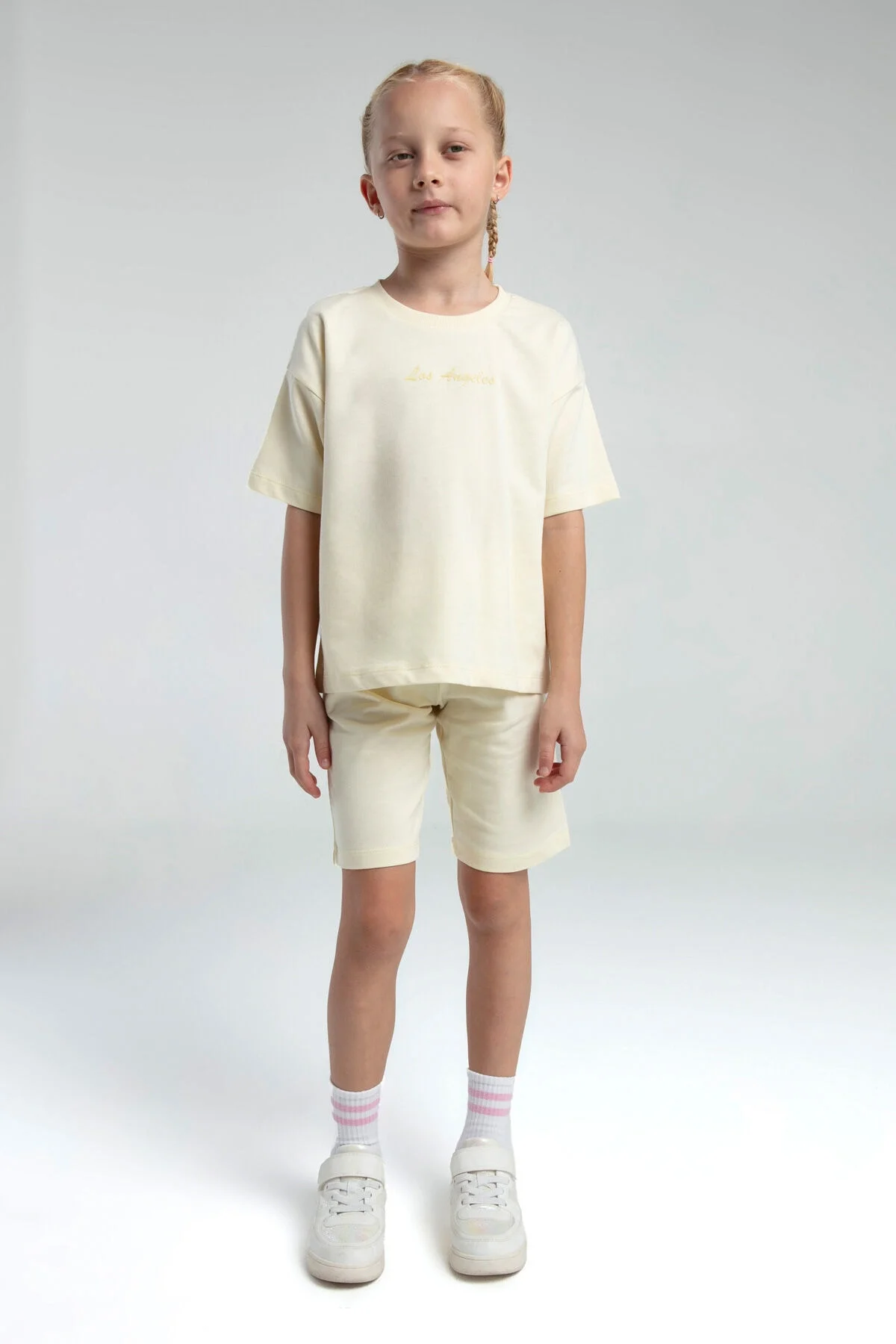 Rolypoly Kız Çocuk Sarı Bermuda Takım